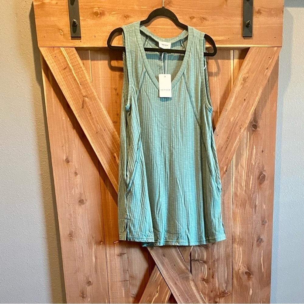 Heyson Ribbed Tunic, Color: Green, Size: L - Picture 2 of 7